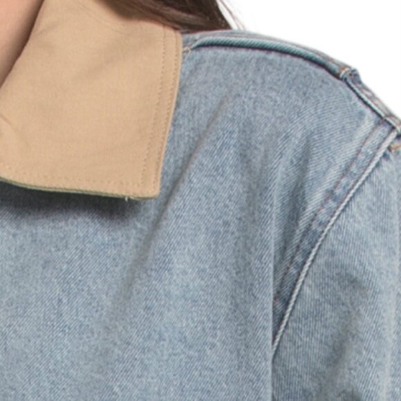 BLANK NYC Cropped Denim Barn Jacket - Picture 3 of 4